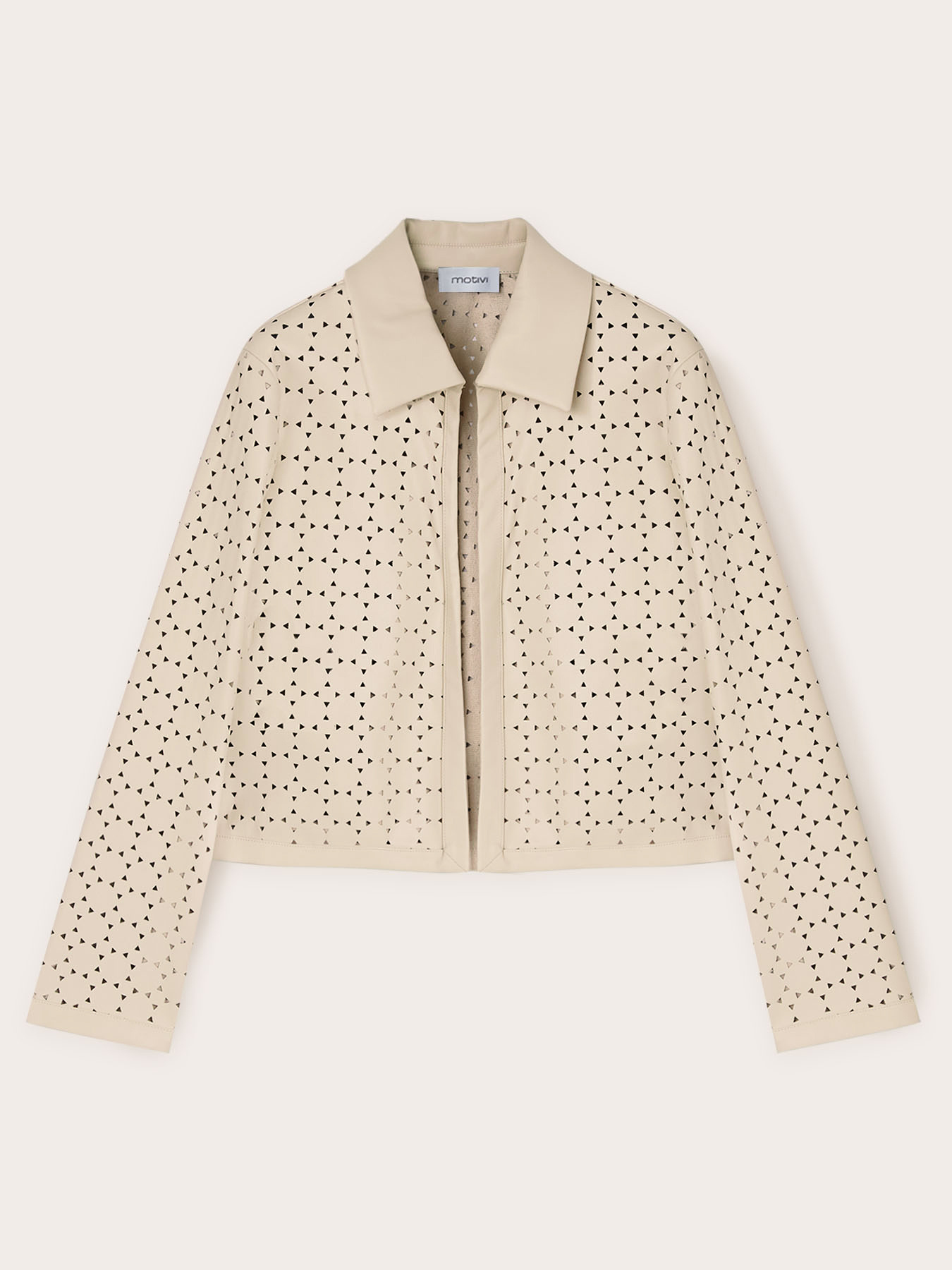 Giacca traforata in tessuto spalmato image number 4