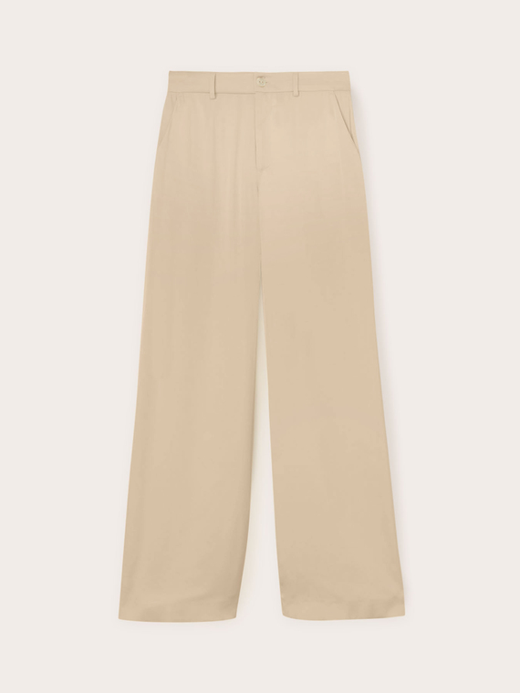 Pantaloni palazzo in raso satin