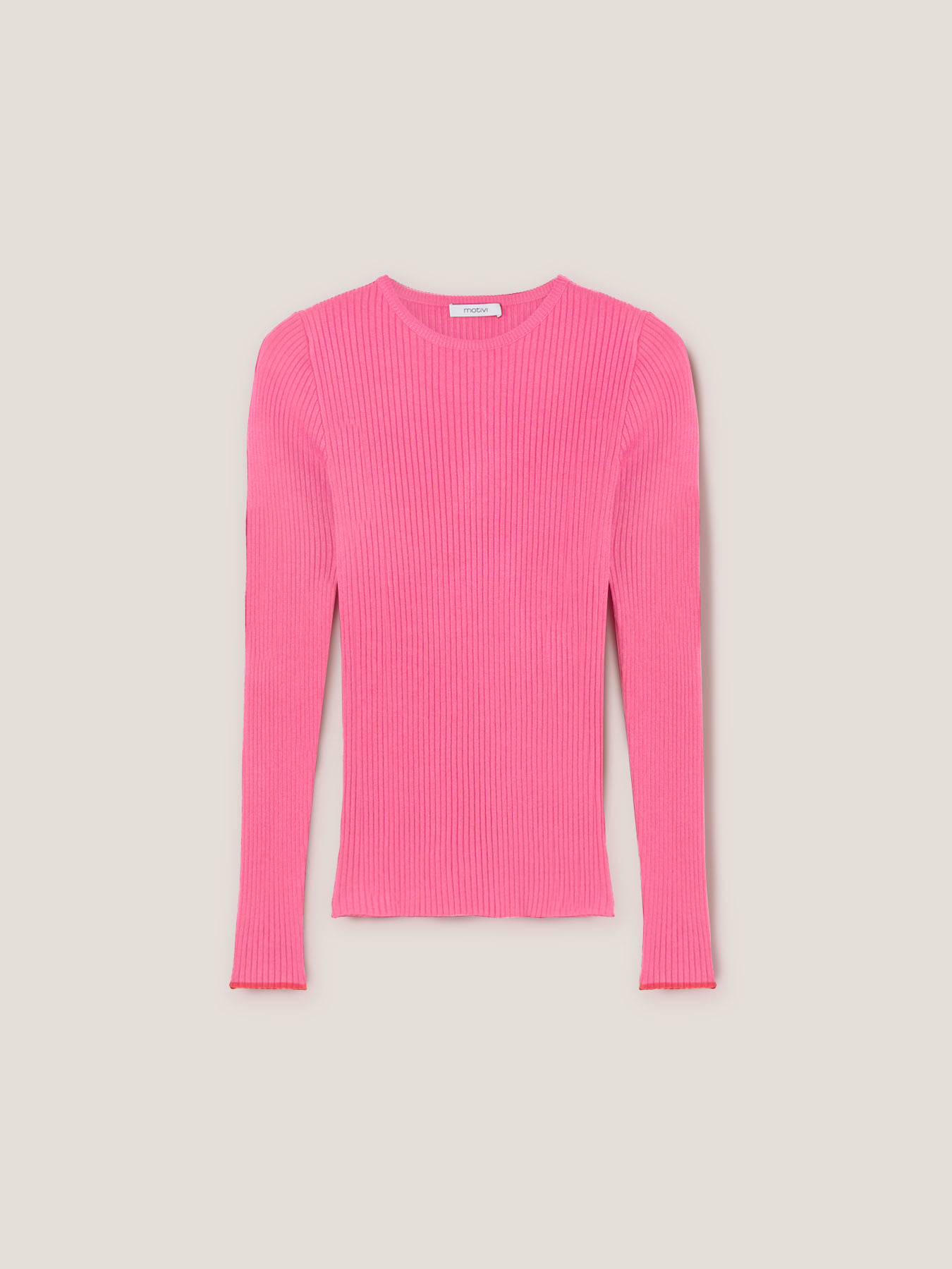 Ribbed crew-neck sweater image number 3