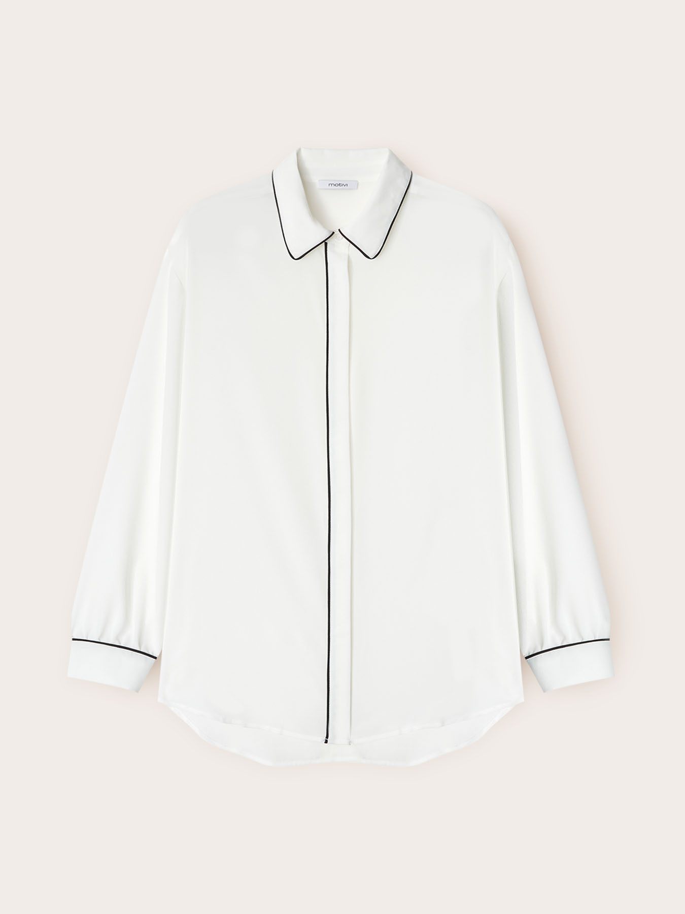 Camicia con piping e spacco posteriore image number 4