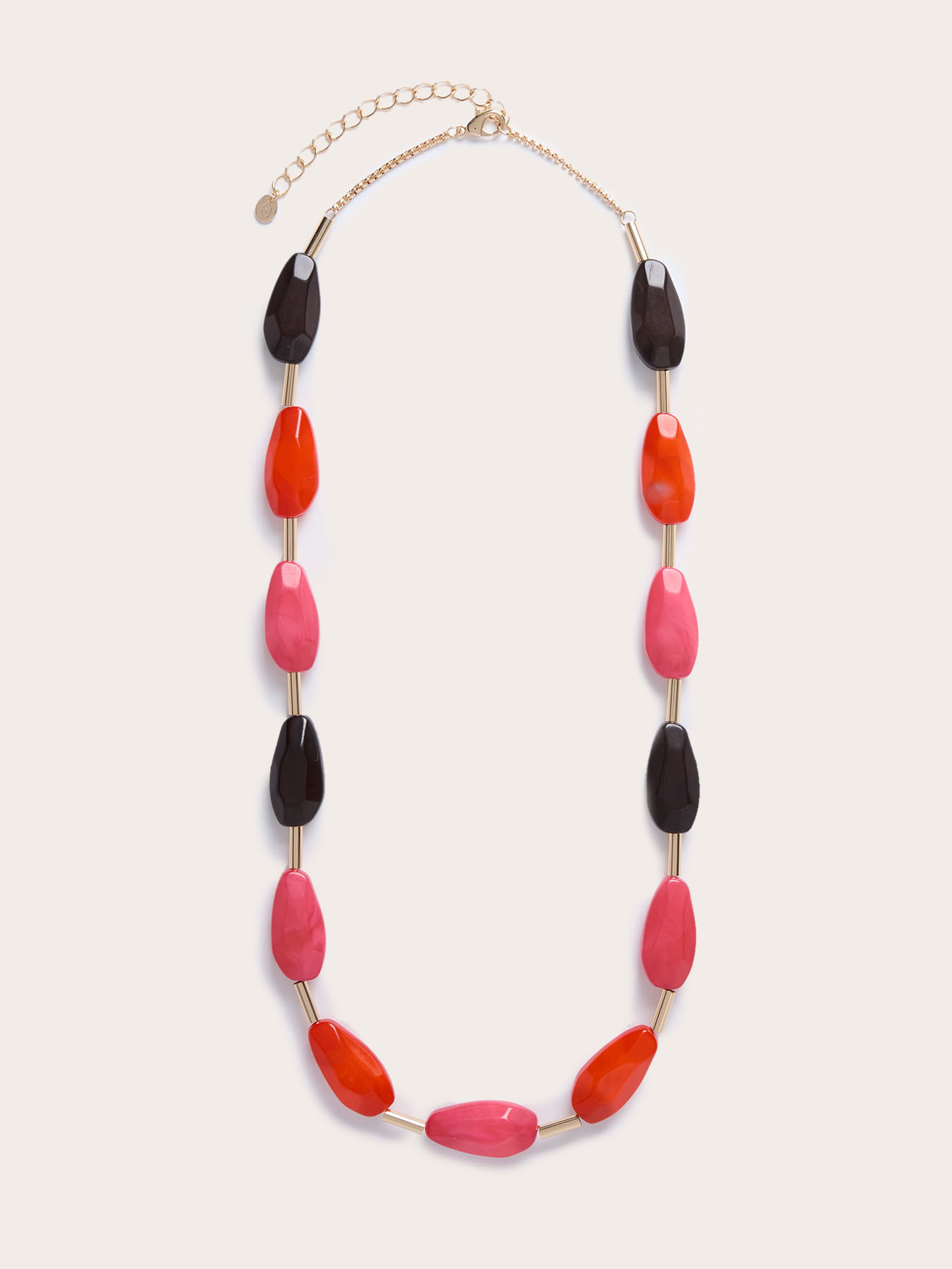 Lange Halskette mit Steinen aus Harz image number 1