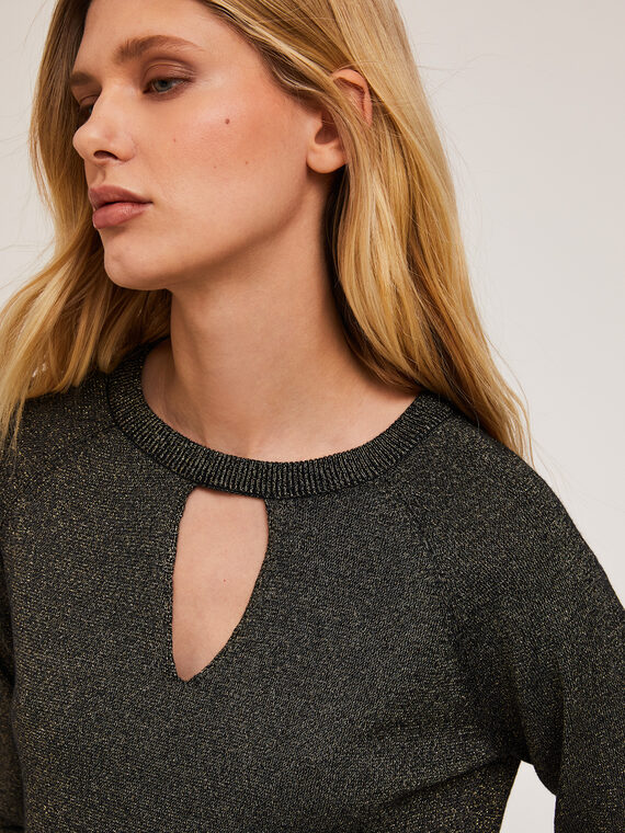 Jersey con cut-out en mezcla de l&uacute;rex