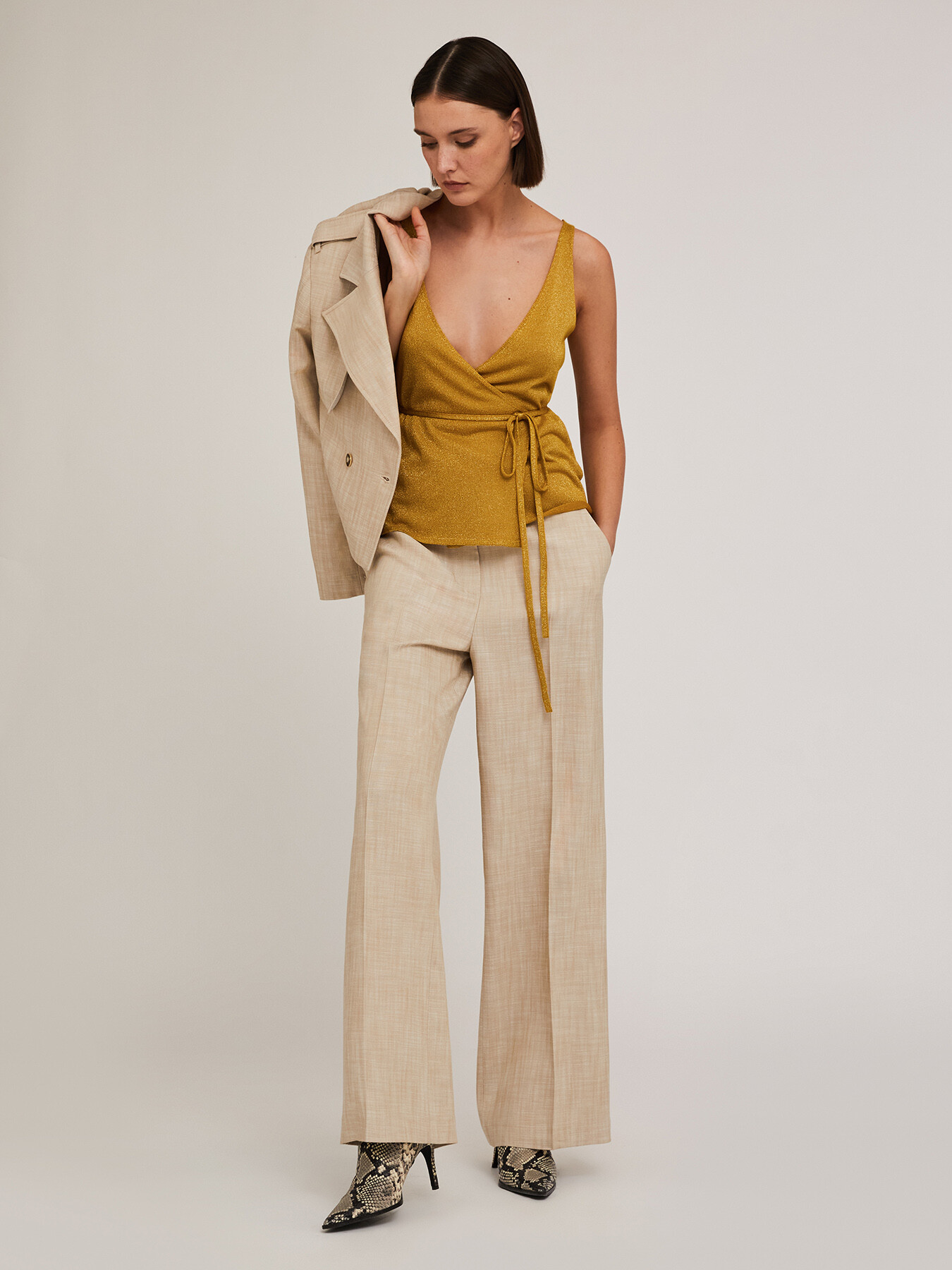 Lurex knit Cache Coeur top image number 2