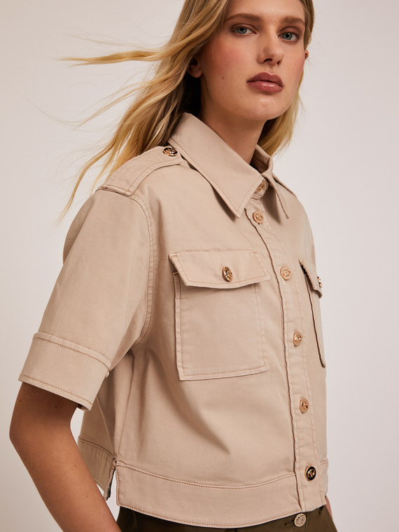 Camicia in drill di cotone