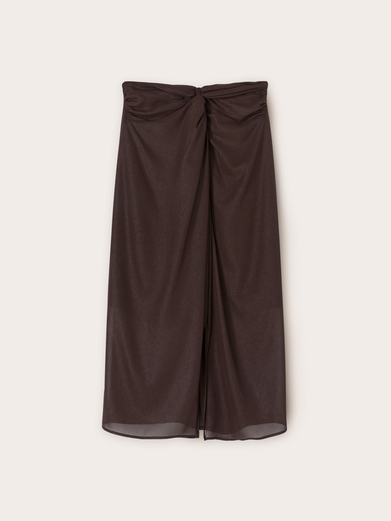 Shiny georgette sarong skirt image number 4