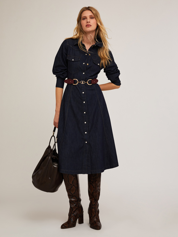 Vestito chemisier in denim