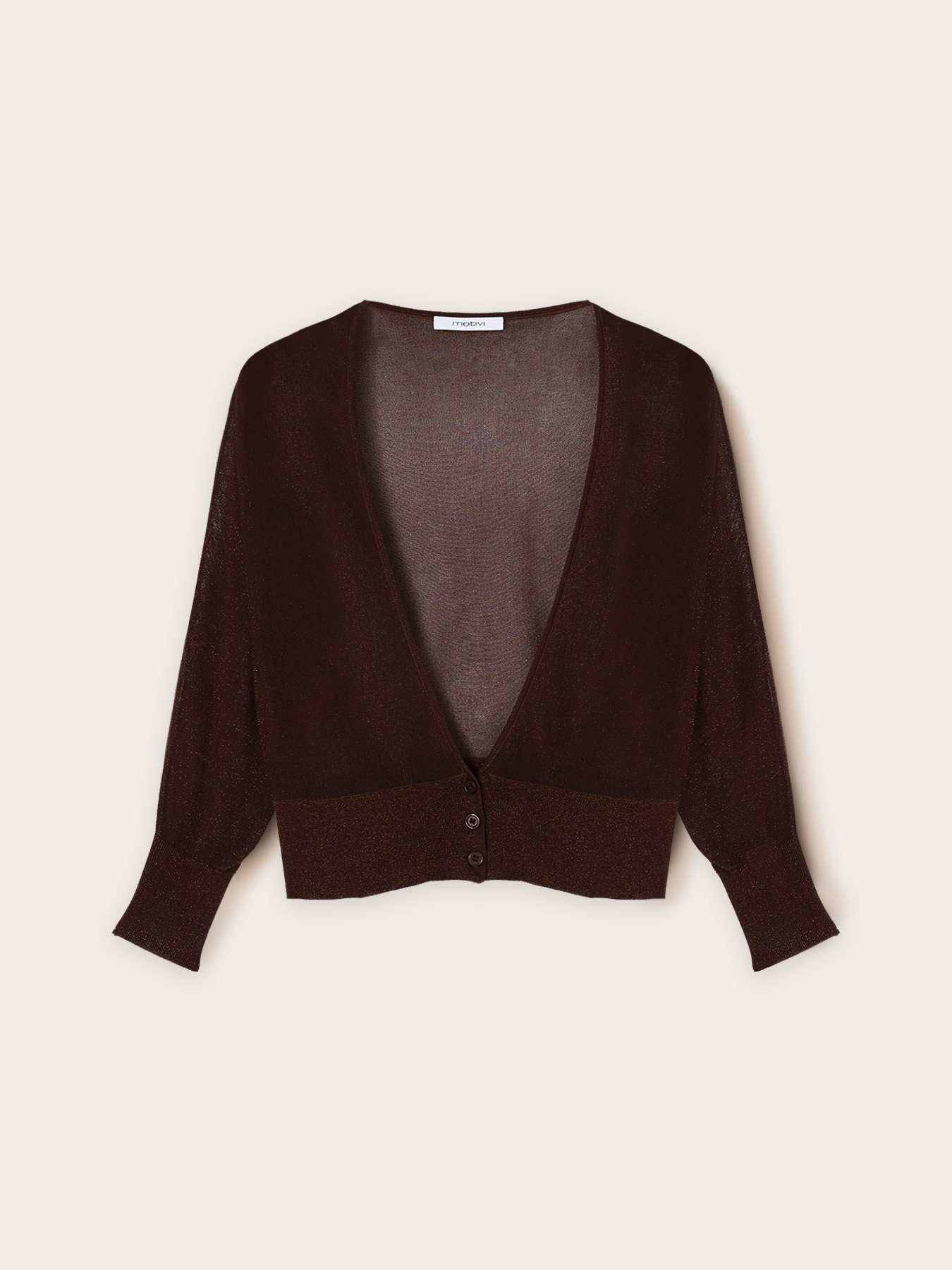 Cardigan in maglia fine lurex image number 4