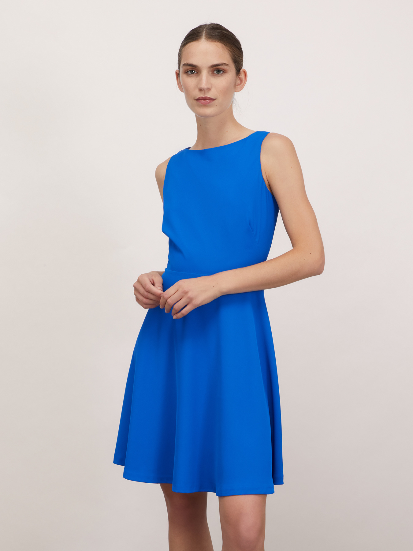 Rochie mini din material crep image number 0