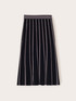 Falda a rayas de punto efecto plisado image number 4