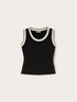 Top con bordes de tricot image number 4