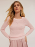 Pullover scollo tondo in cotone image number 2