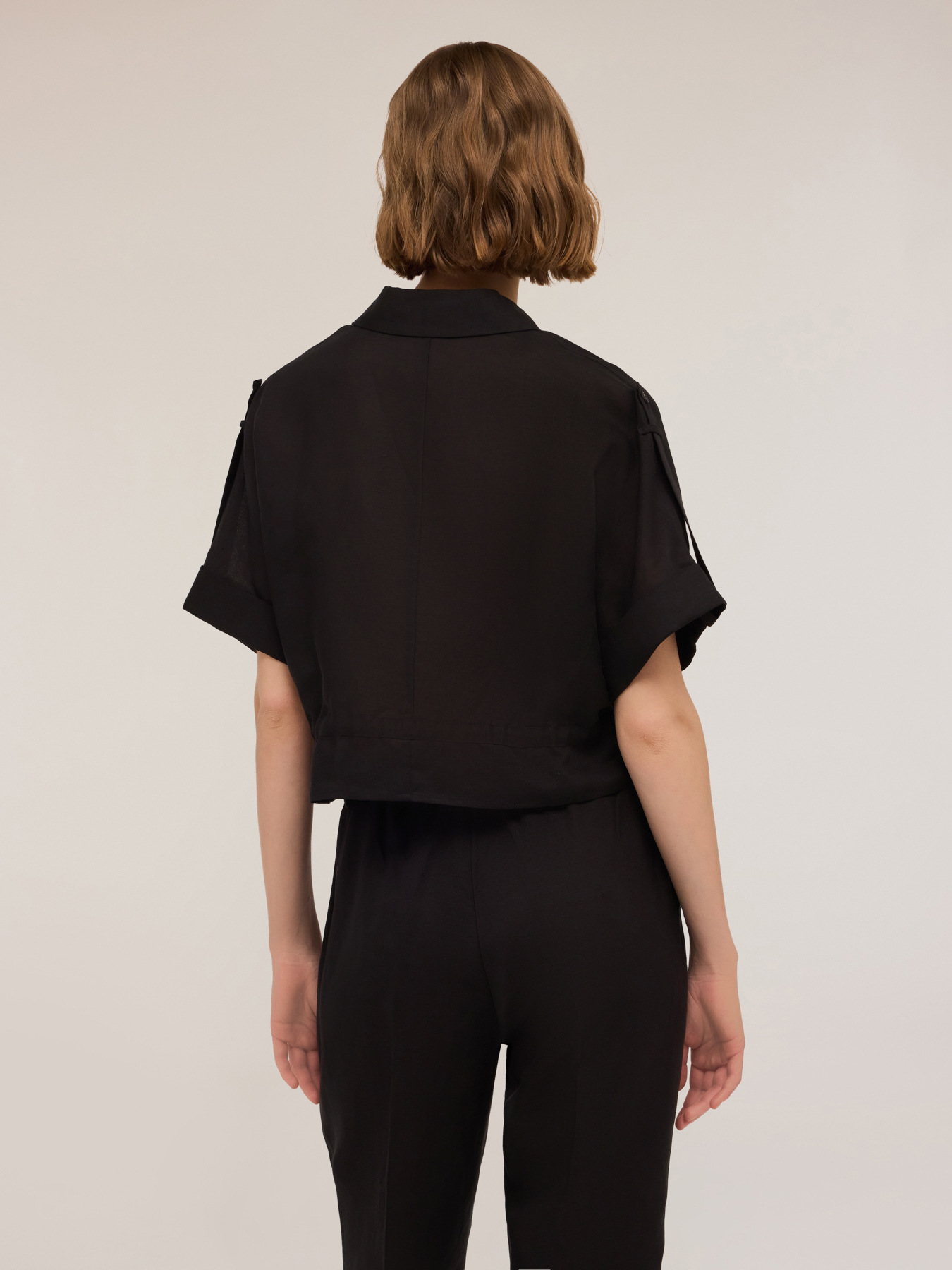 Kimono-Hemdbluse mit Tunnelzug image number 1