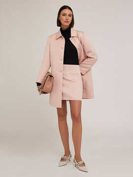 Short duchesse satin skirt