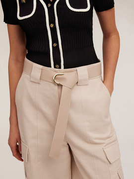 Real leather sash belt