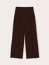 Wide leg linen blend trousers image number 4