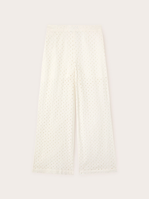 Pantaloni larghi in sangallo