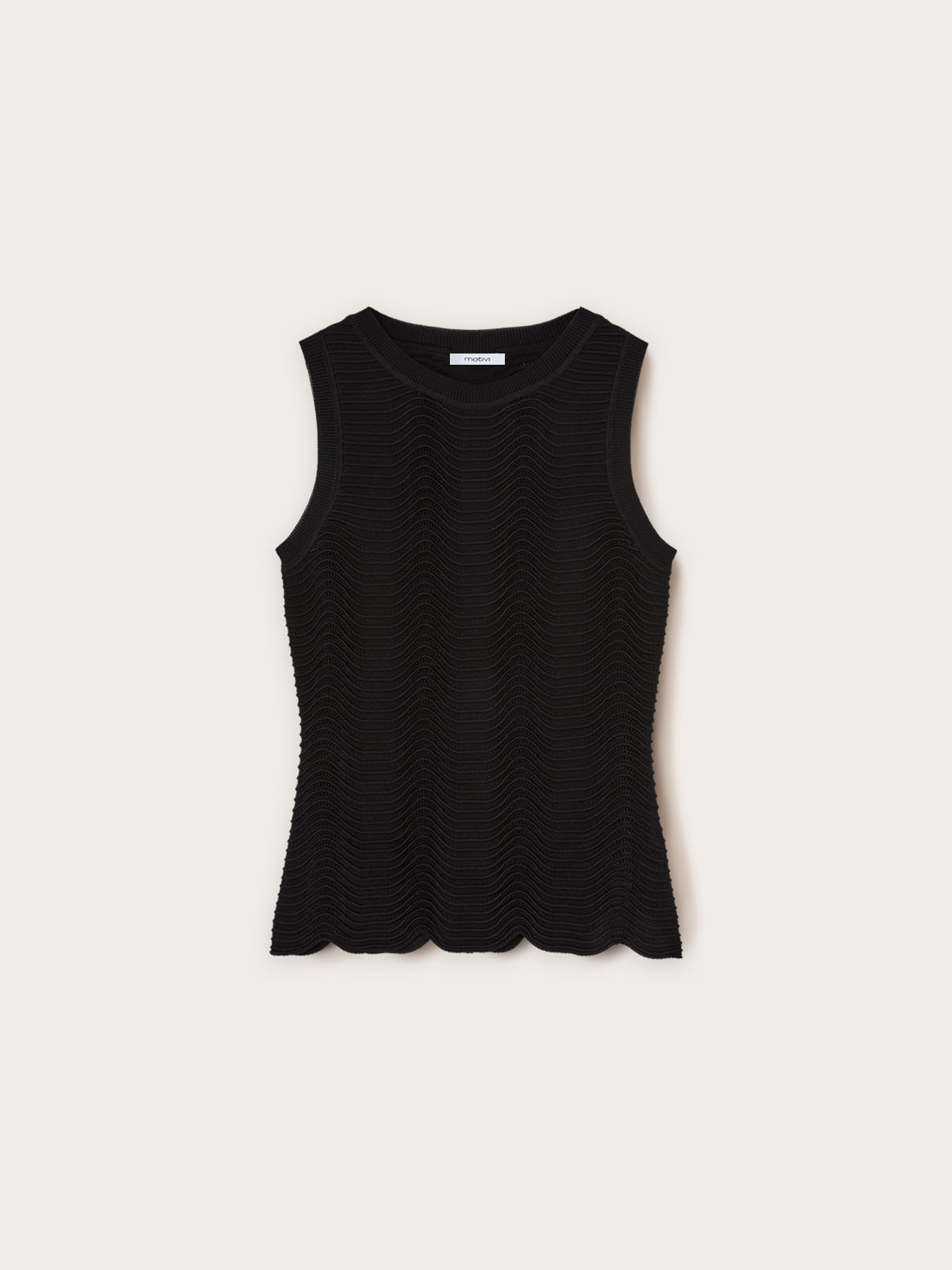 Top in maglia punto mosso image number 4