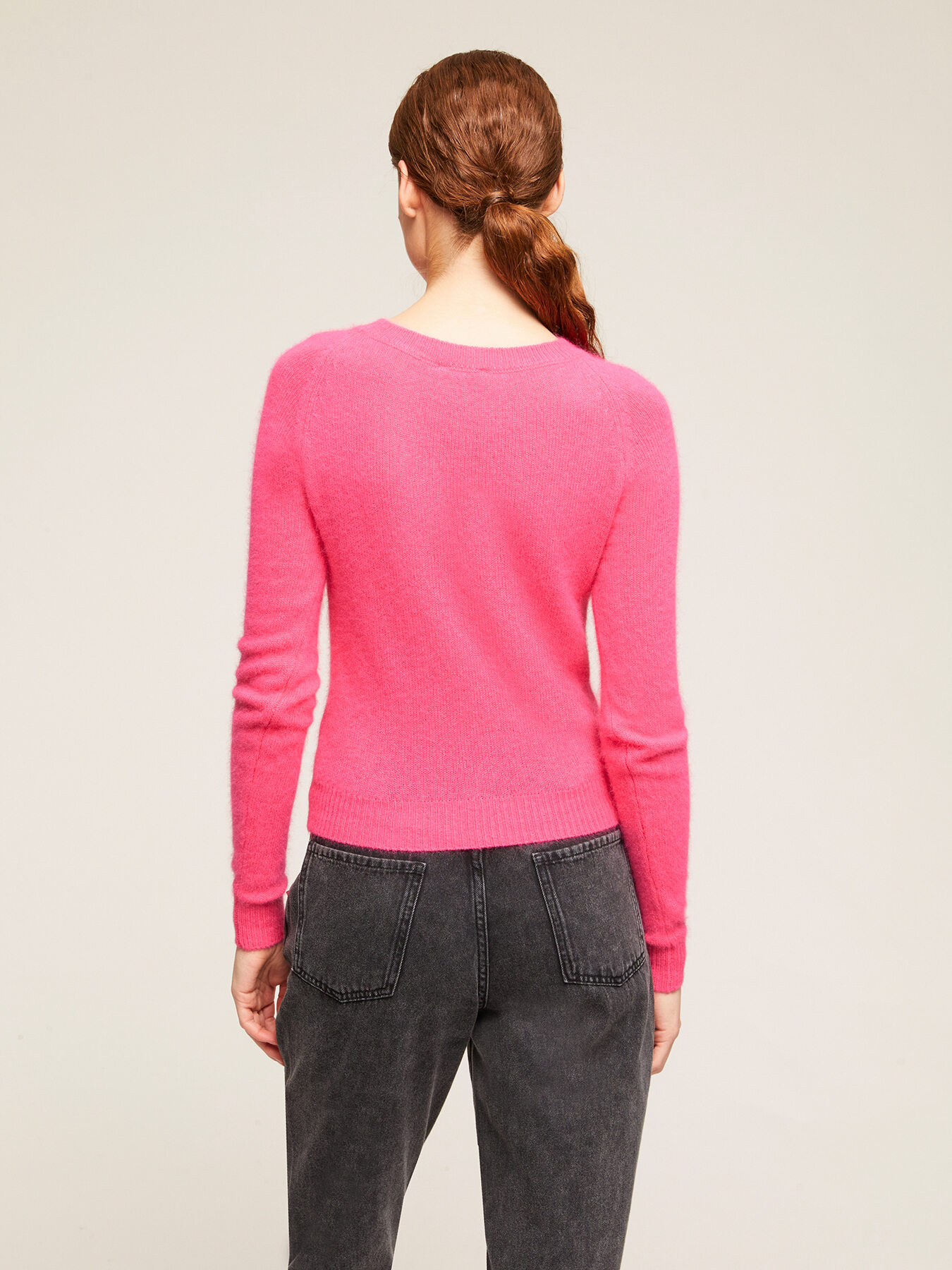 Pullover mit rundem Ausschnitt aus Angoragemisch image number 1