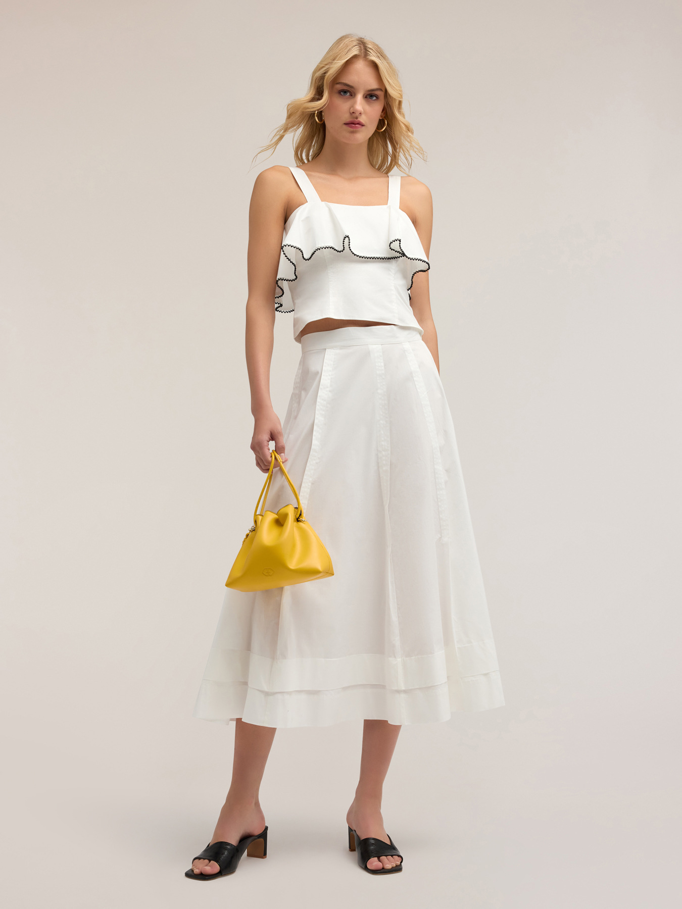 Popeline-Top mit Volant image number 2