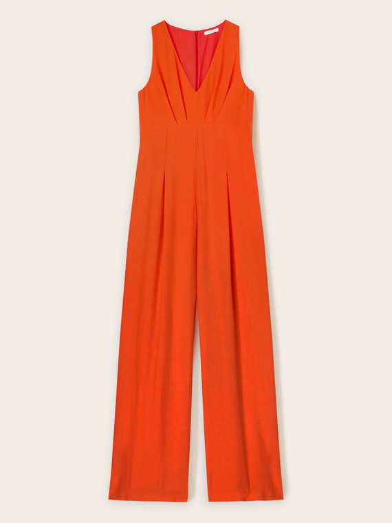Long viscose jumpsuit