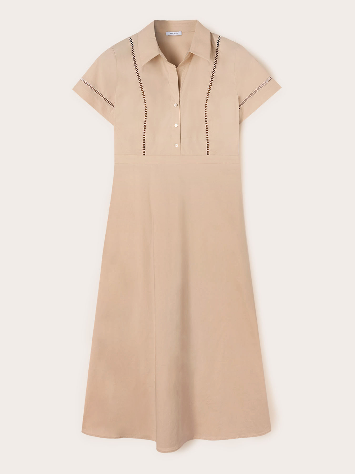 Chemisier dress with openwork image number 4