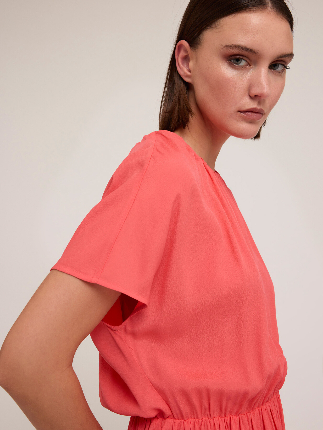 Mini dress con arricci image number 3