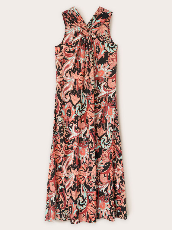 Long dress with ethnic pattern