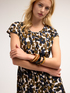 Printed short dress in lyocell blend image number 0