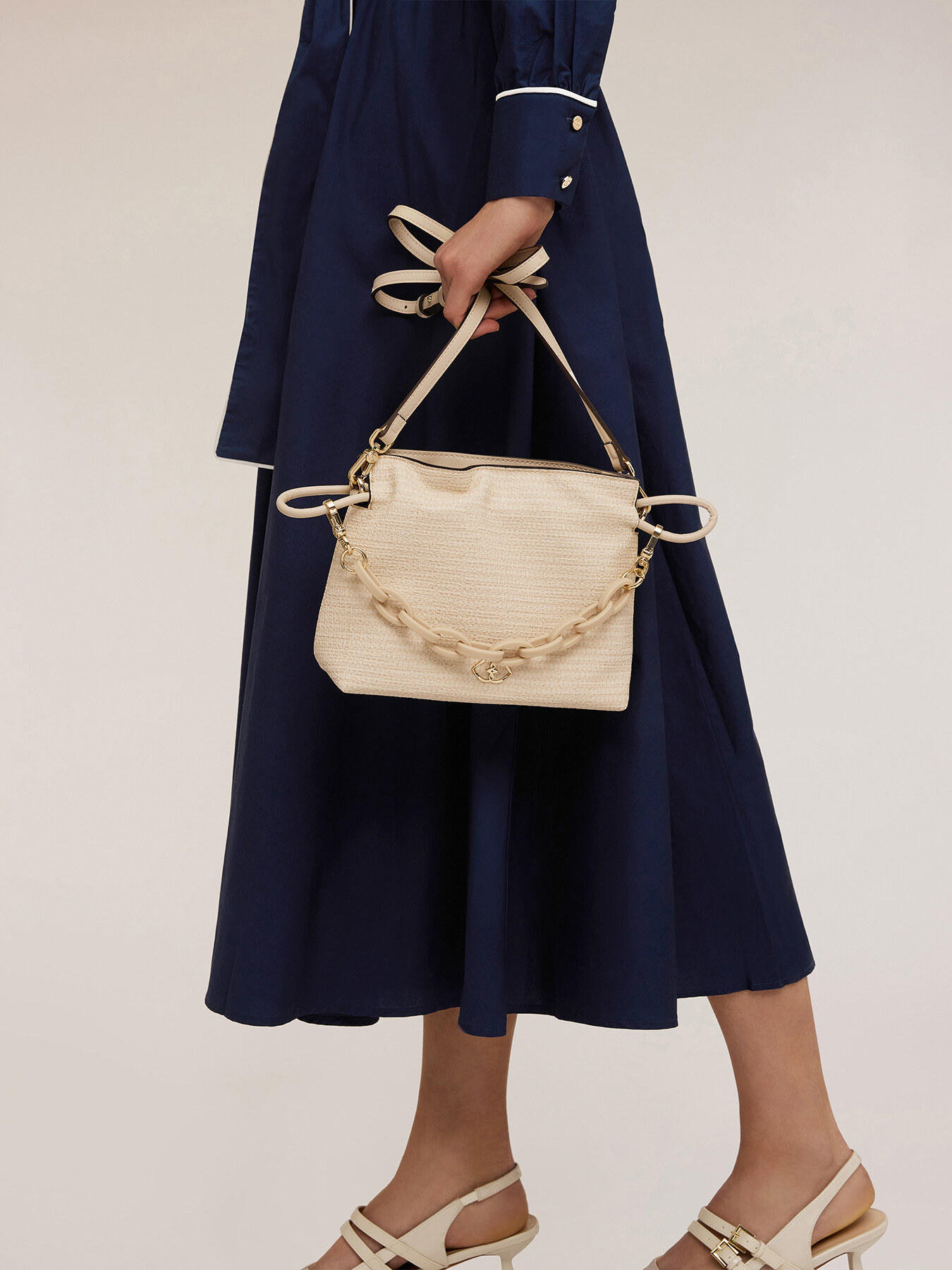 Curly bag de tejido efecto estera image number 0