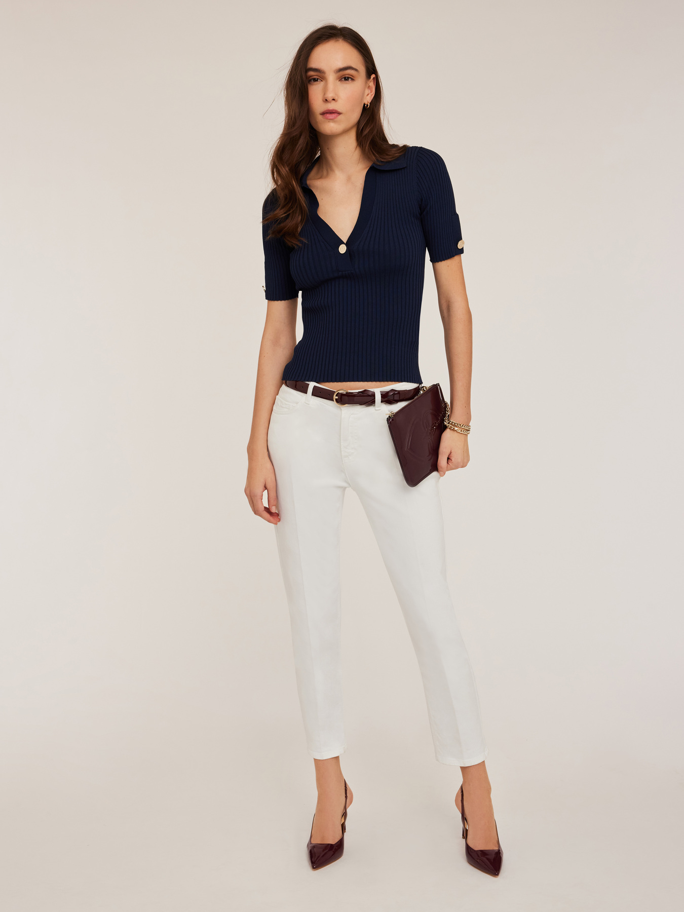 Polo in maglia a coste image number 2