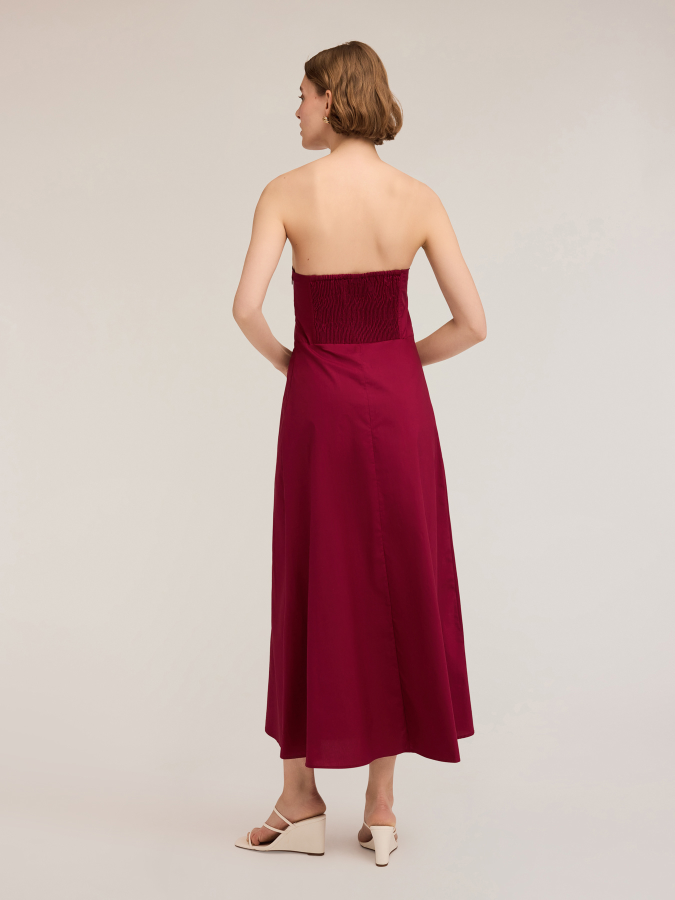 Rochie bustieră din poplin image number 1