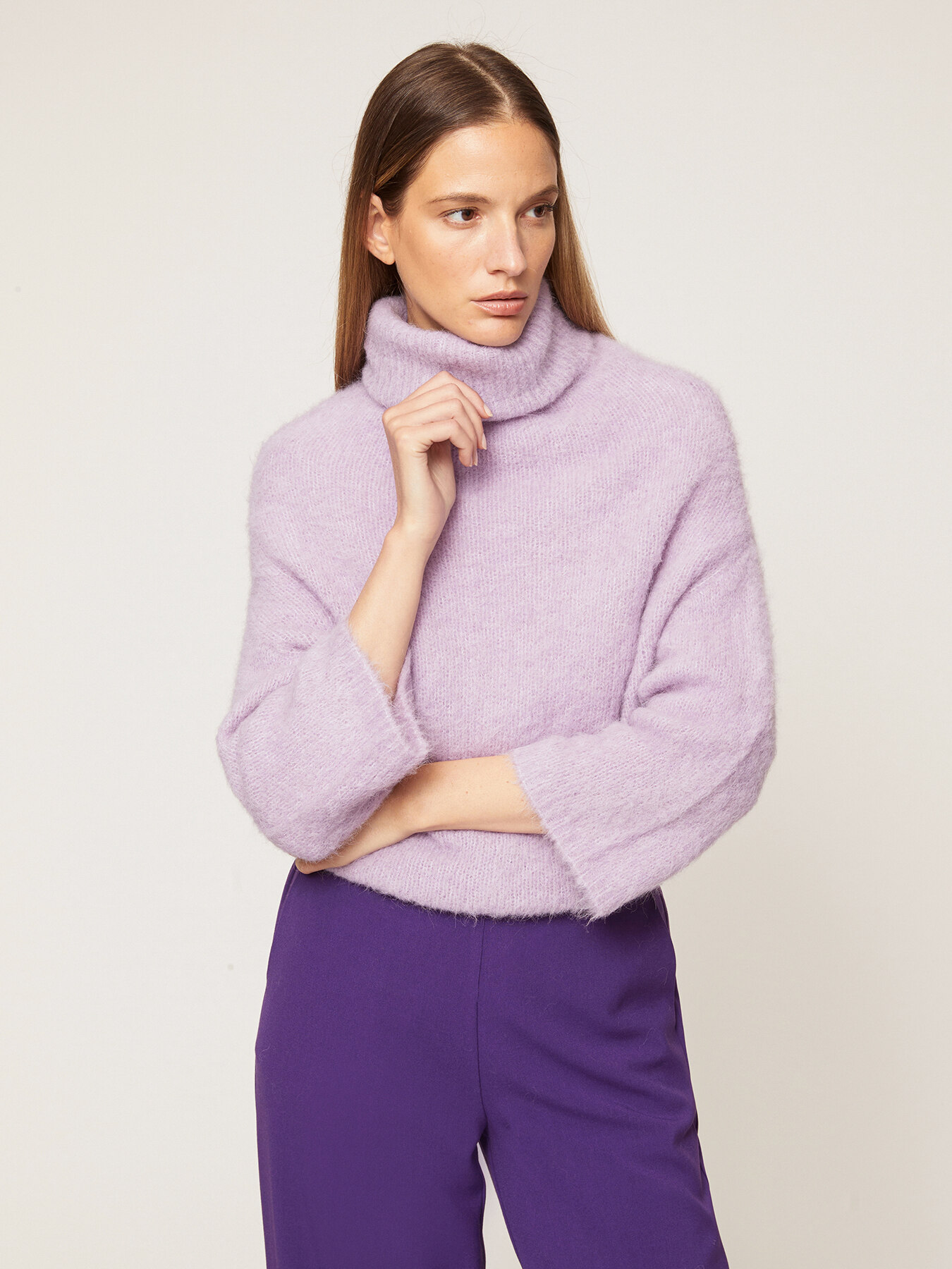 Alpaca blend turtleneck pullover image number 0