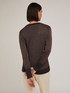 Pullover scollo a v misto lurex image number 1