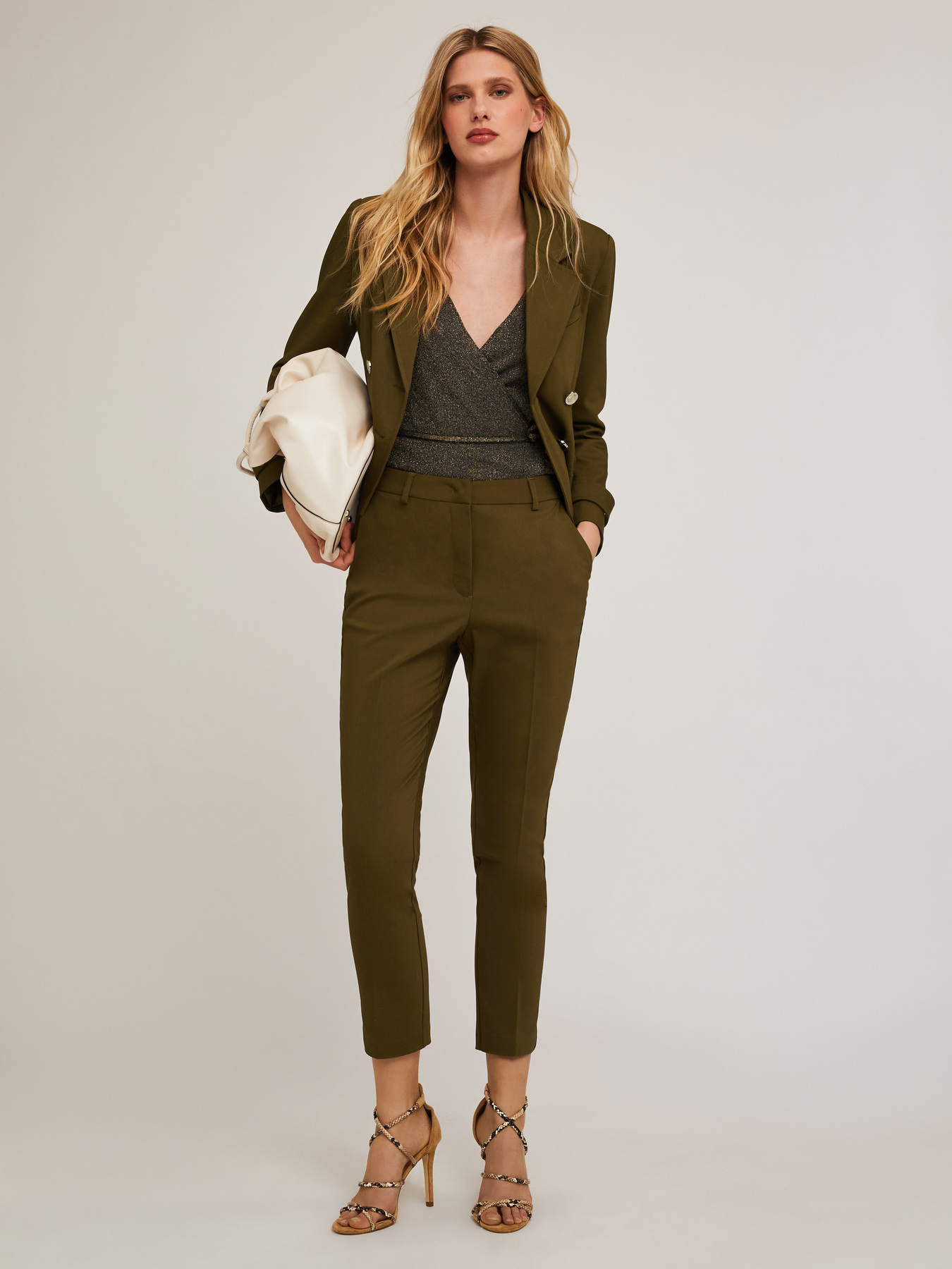 Regular fit trousers in technical fabric image number 0