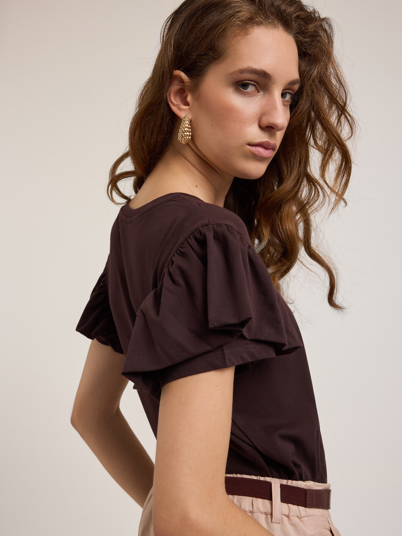 Camiseta con mangas con volantes image number 2