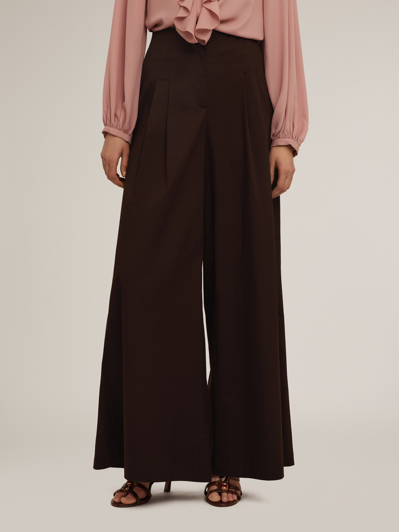 Cotton palazzo trousers image number 2