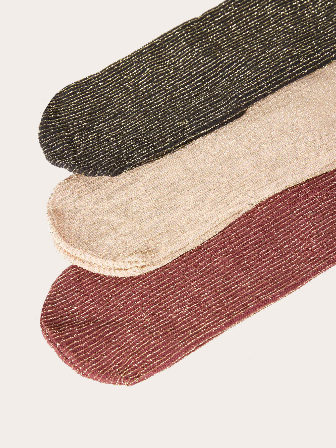 Pack de 3 calcetines cortos transparentes de canal&eacute; l&uacute;rex image number 3