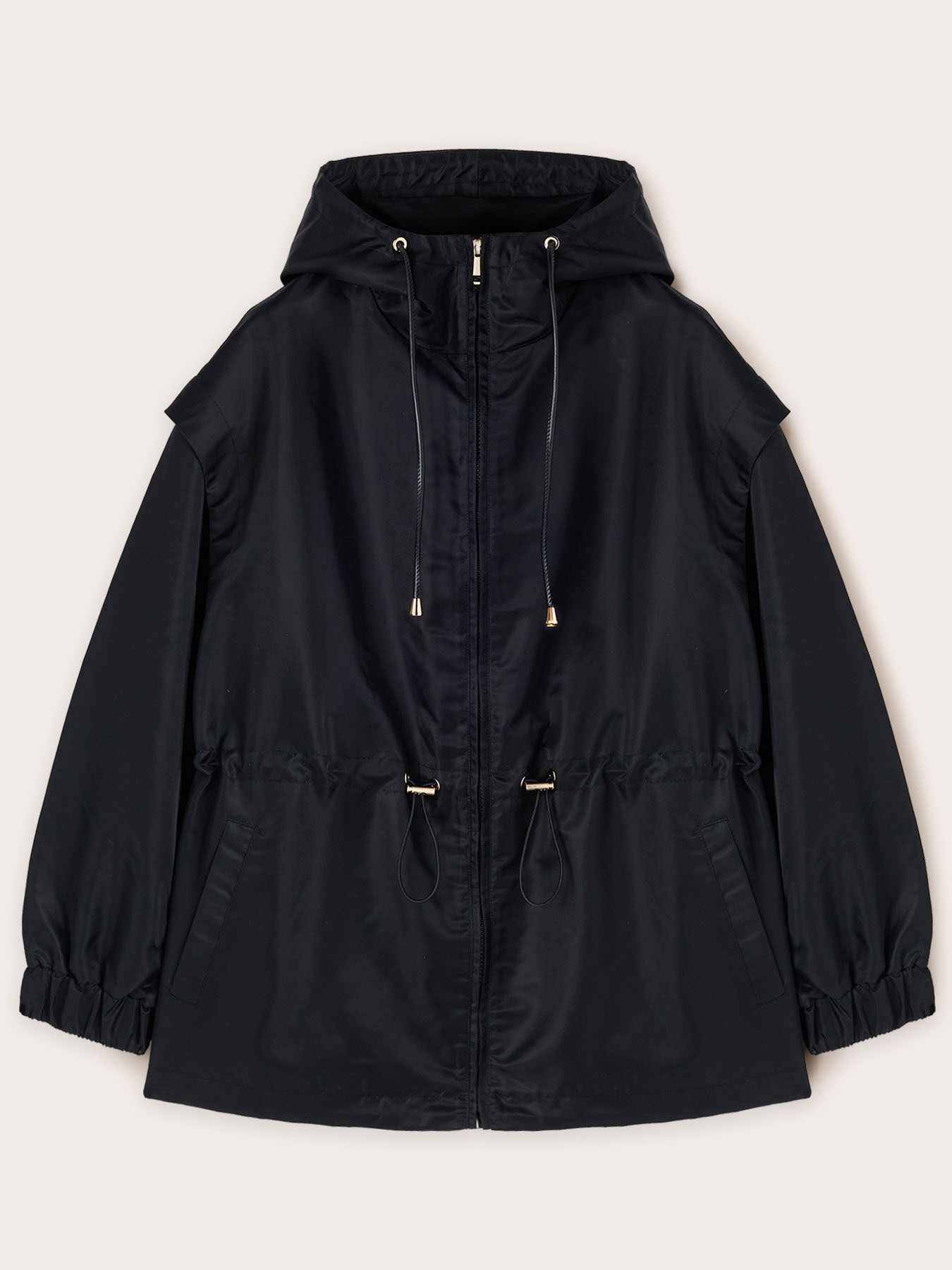 Nylon parka with drawstring image number 4