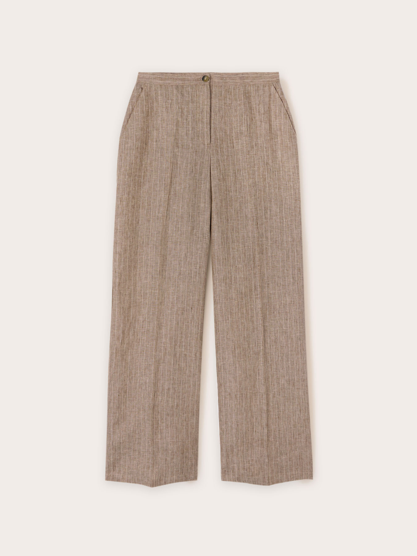 Palazzo-Hose aus Leinen mit Nadelstreifen image number 3