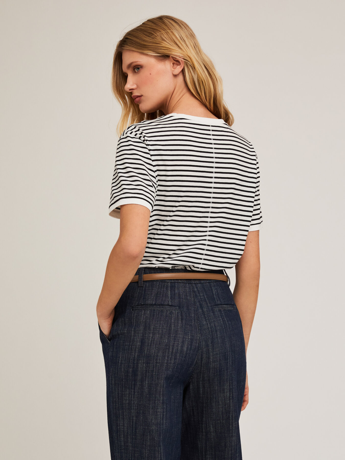 Striped cotton T-shirt image number 1