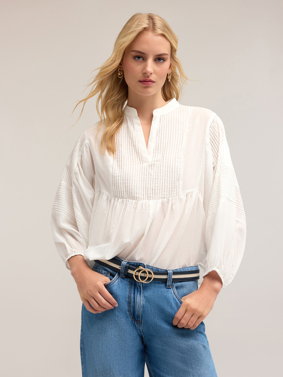 Blusa over con motivo pieghe