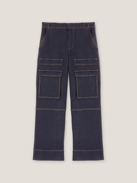 Pantaloni cargo in denim